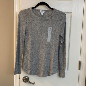 Old Navy Henley TOP long sleeve powder gray super SOFT NWT extra small